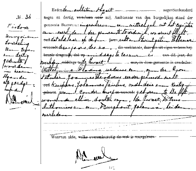 19390308 ovl akte 36 R'wijk Wilhelmina C d Zwart ev JTh vd Gon Netscher